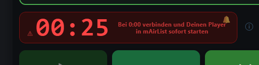 Countdown-Warnung, rot